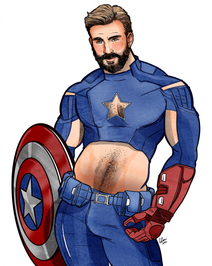 Sex Captain America costume moulant de super heros